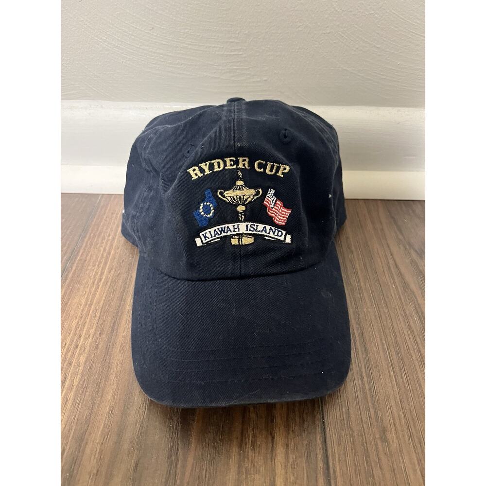 Ryder Cup Kiawah Island Golf Hat Navy Blue Adjustable Strapback Ahead Vintage